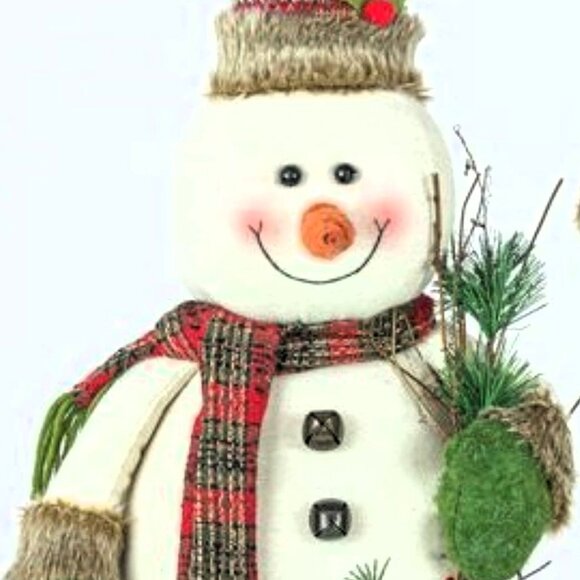 Festive Snowman Stretch Leg Figurine - Picture 2 of 4